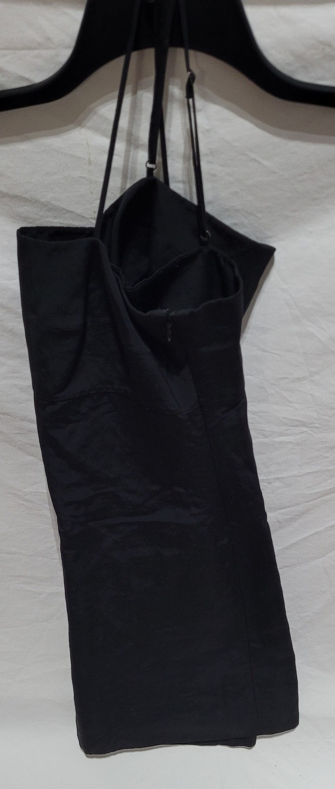Tamara Mellon Black Linen Cut Out Midi Dress Womens 10 Strap A-Line Msrp$795 Nwt — image 3 of 8